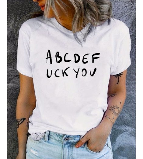 T-shirt femme ABCDEF...UCK YOU
