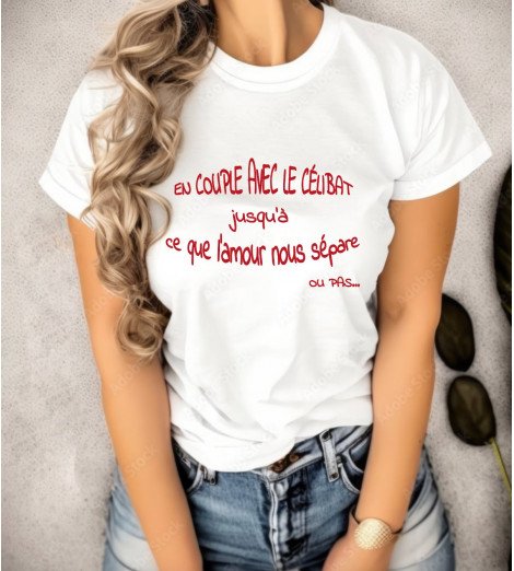 T-shirt femme EN COUPLE AVEC LE CÉLIBAT