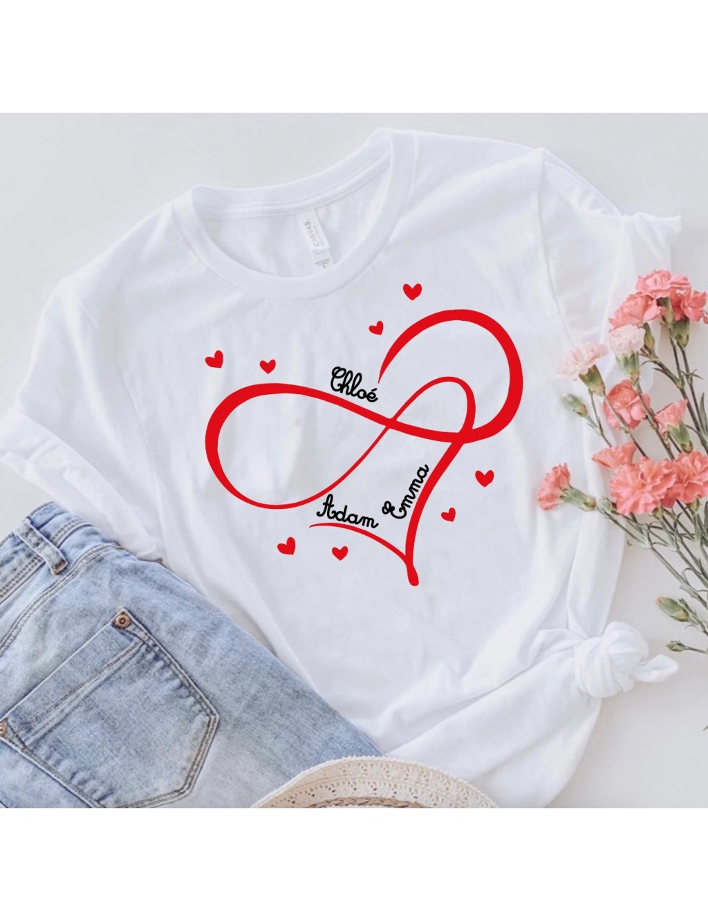 T-shirt Femme COEUR MAMAN À PERSONNALISER