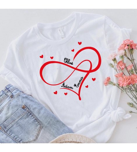 T-shirt Femme COEUR MAMAN À PERSONNALISER