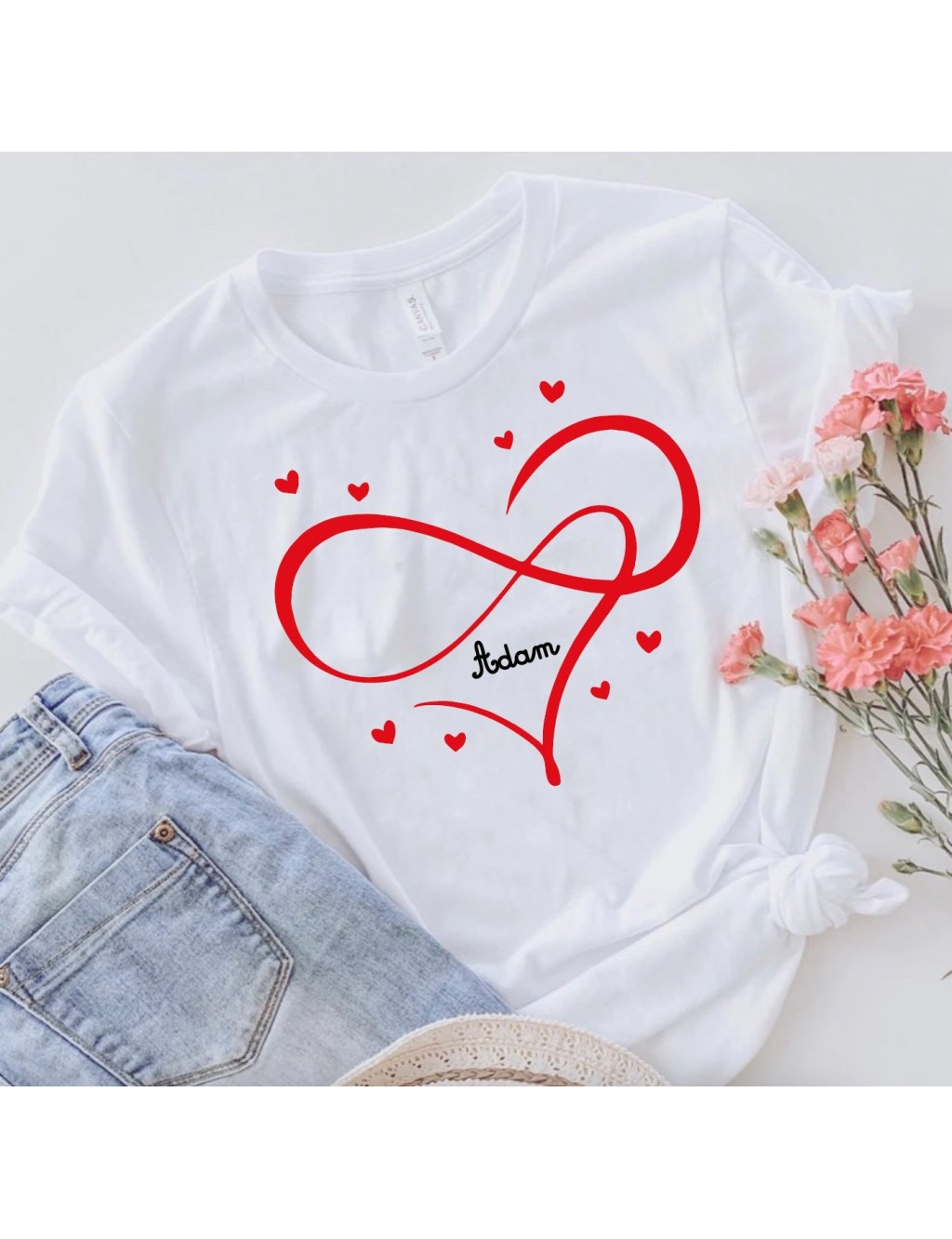 T-shirt Femme COEUR MAMAN À PERSONNALISER