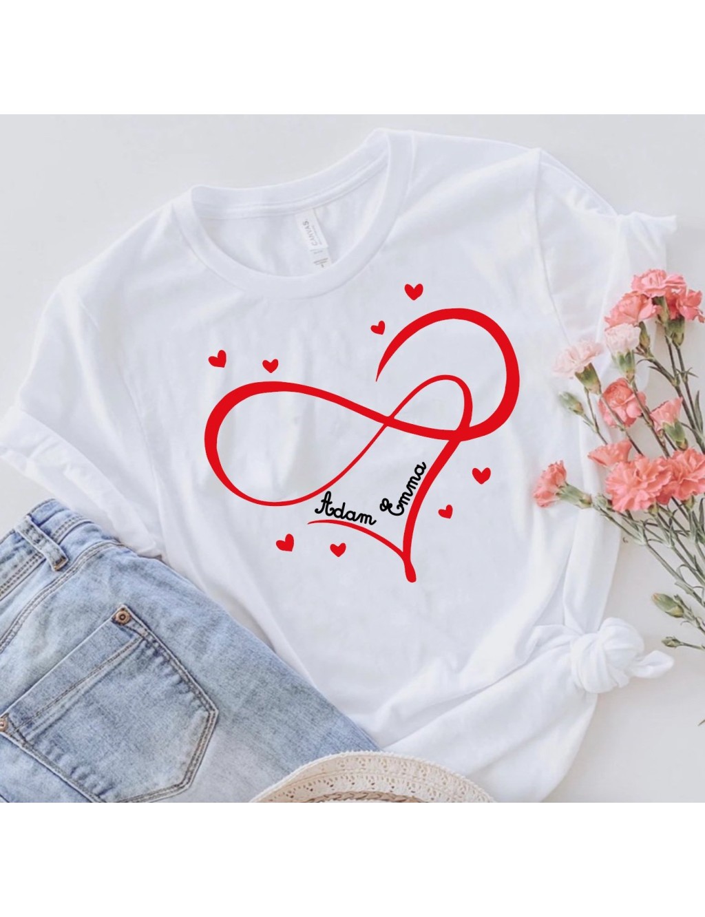 T-shirt Femme COEUR MAMAN À PERSONNALISER