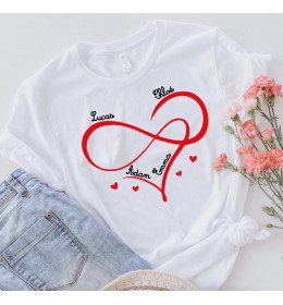 T-shirt Femme COEUR MAMAN À PERSONNALISER