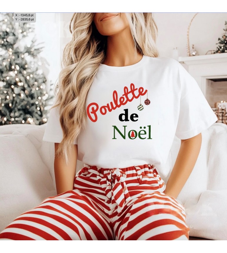 T-shirt femme POULETTE DE NOËL