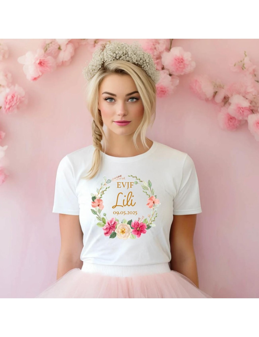 T-shirt femme EVJF À PERSONNALISER "PINK"
