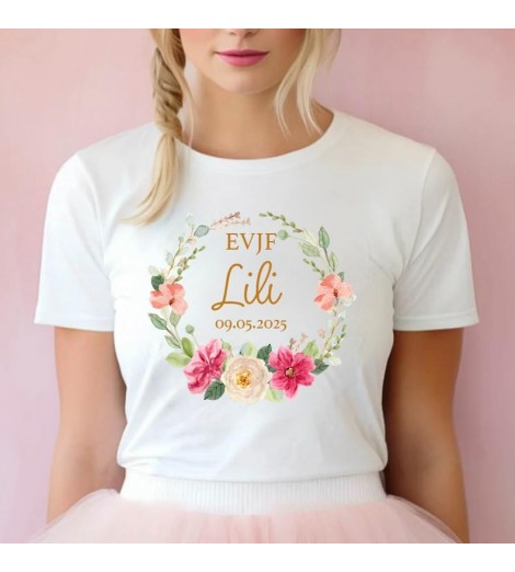 T-shirt femme EVJF À PERSONNALISER "PINK"