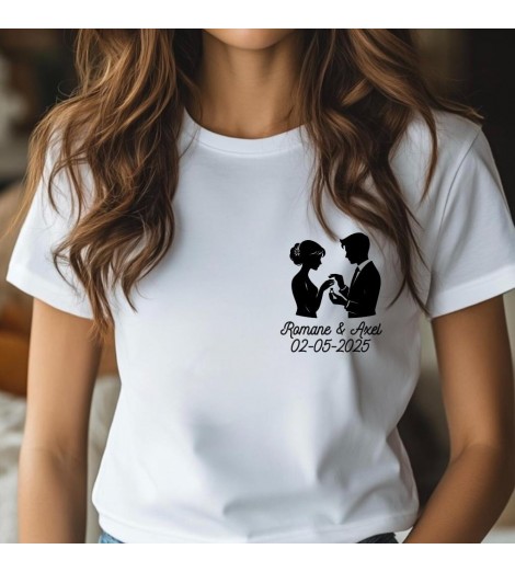 T-shirt femme EVJF À PERSONNALISER "LES MARIÉS"