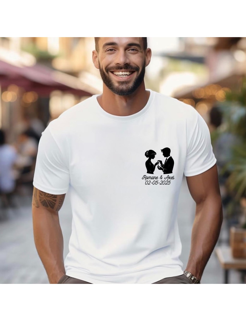 T-shirt homme EVG À PERSONNALISER "LES MARIÉS"