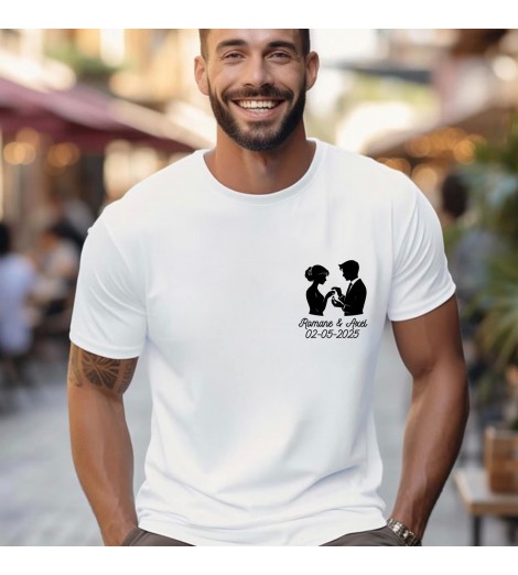 T-shirt homme EVG À PERSONNALISER "LES MARIÉS"