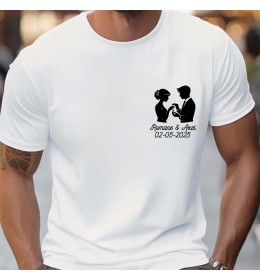 T-shirt homme EVG À PERSONNALISER "LES MARIÉS"