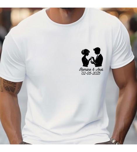 T-shirt homme EVG À PERSONNALISER "LES MARIÉS"