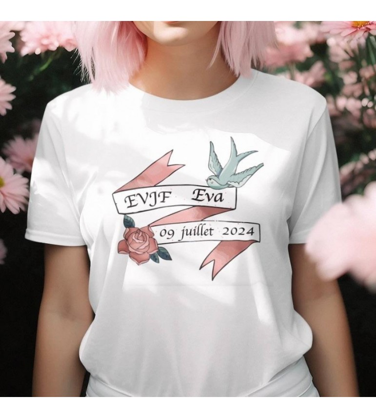 T-shirt femme EVJF À PERSONNALISER "GLAM"