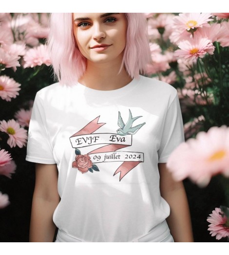 T-shirt femme EVJF À PERSONNALISER "GLAM"