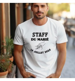 T-shirt homme EVG À PERSONNALISER "STAFF DU MARIÉ"