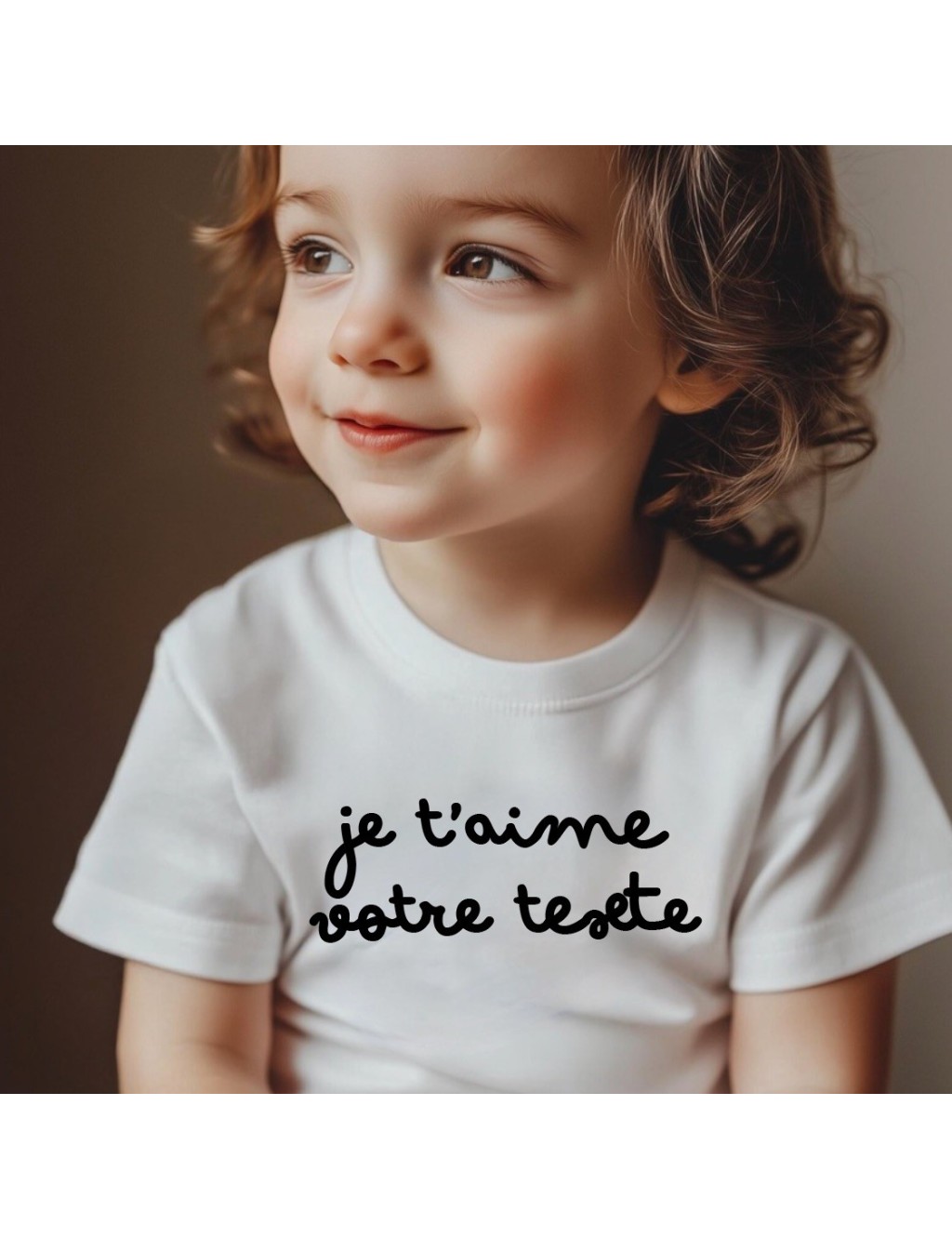 T-shirt enfant à personnaliser "je t'aime..."