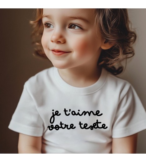 T-shirt enfant à personnaliser "je t'aime..."