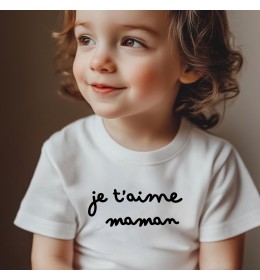 T-shirt enfant à personnaliser "je t'aime..."