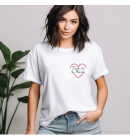 T-shirt femme EVJF TEAM DE LA MARIÉE coeur