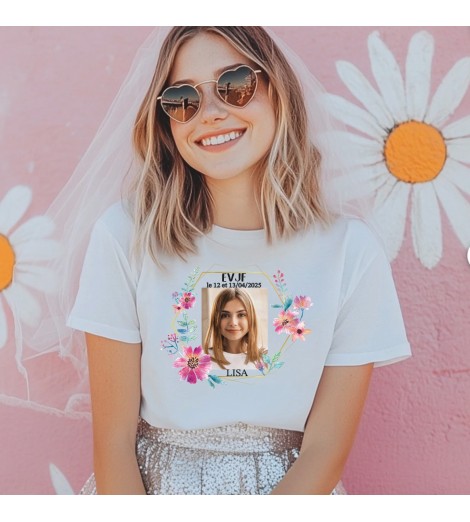T-shirt femme EVJF À PERSONNALISER "PHOTO"