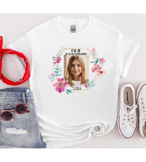T-shirt femme EVJF À PERSONNALISER "PHOTO"