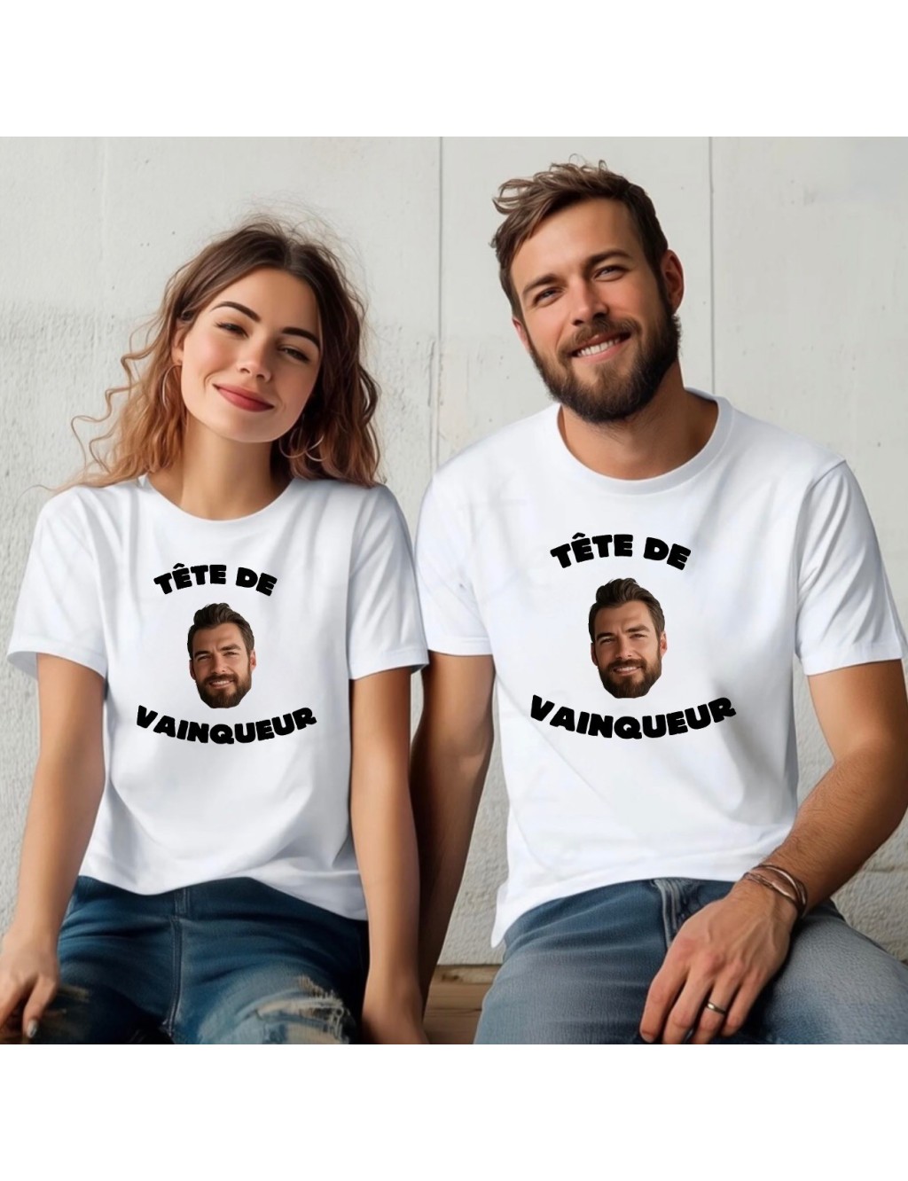 T-shirt homme tête de vainqueur PHOTO