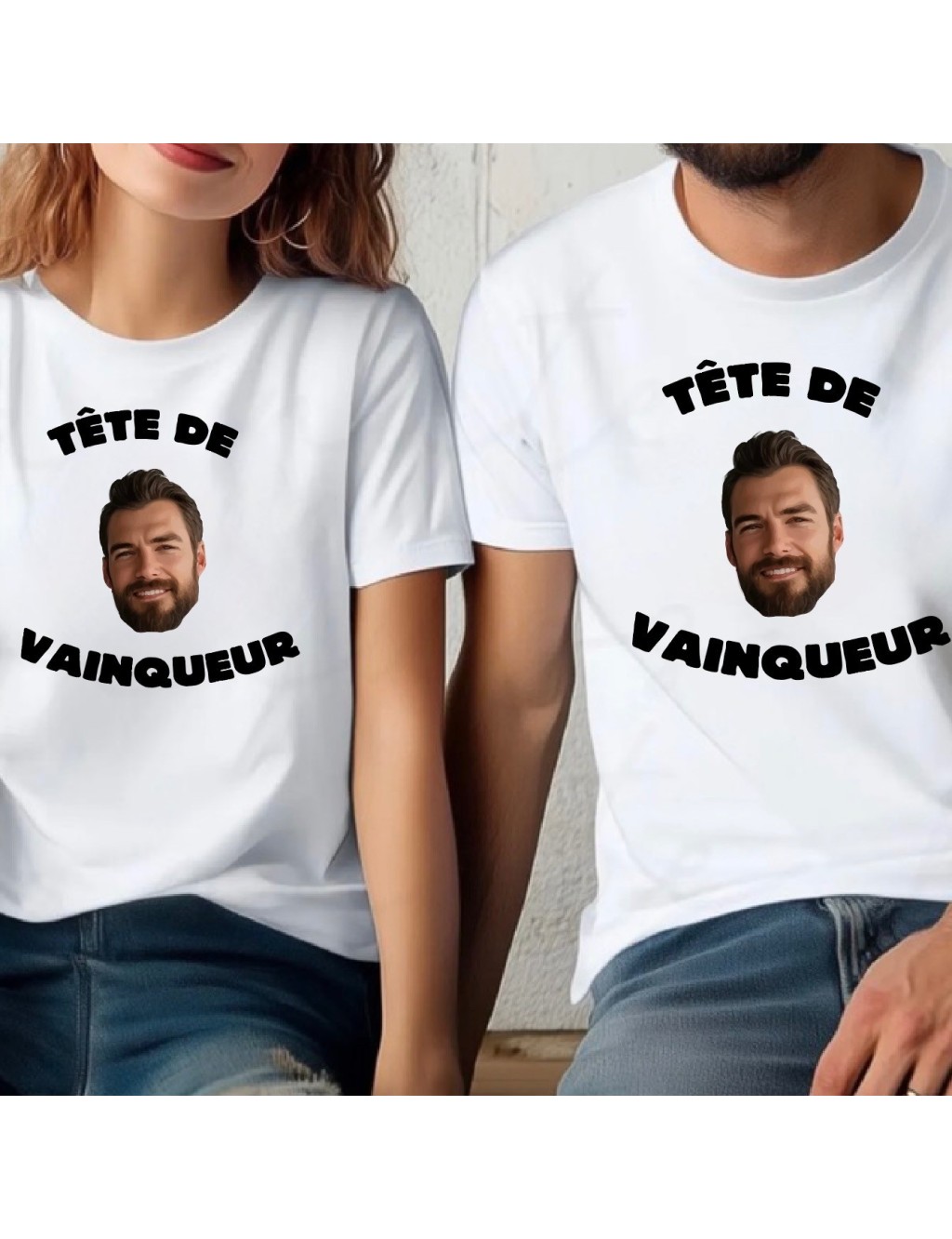 T-shirt homme tête de vainqueur PHOTO