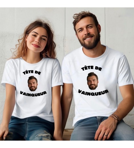 T-shirt homme tête de vainqueur PHOTO