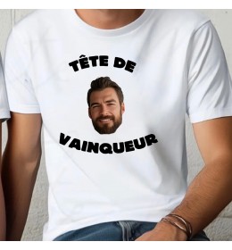 T-shirt homme tête de vainqueur PHOTO