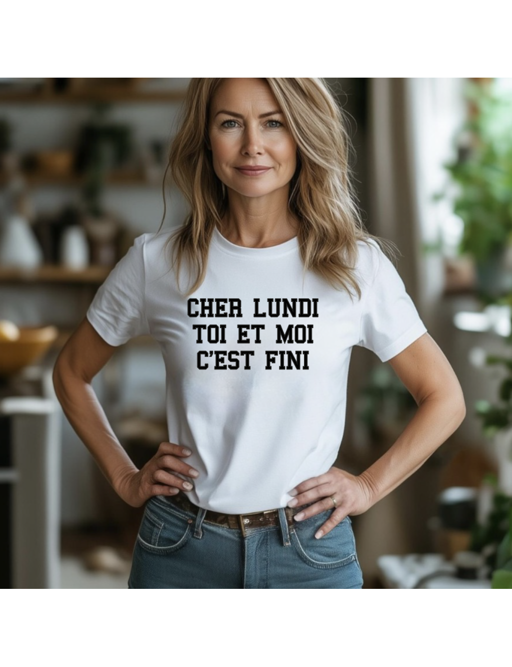 T-shirt femme CHER LUNDI TOI ET MOI C'EST FINI