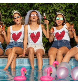 Débardeur femme EVJF COEUR ROUGE ELLE A DIT OUI