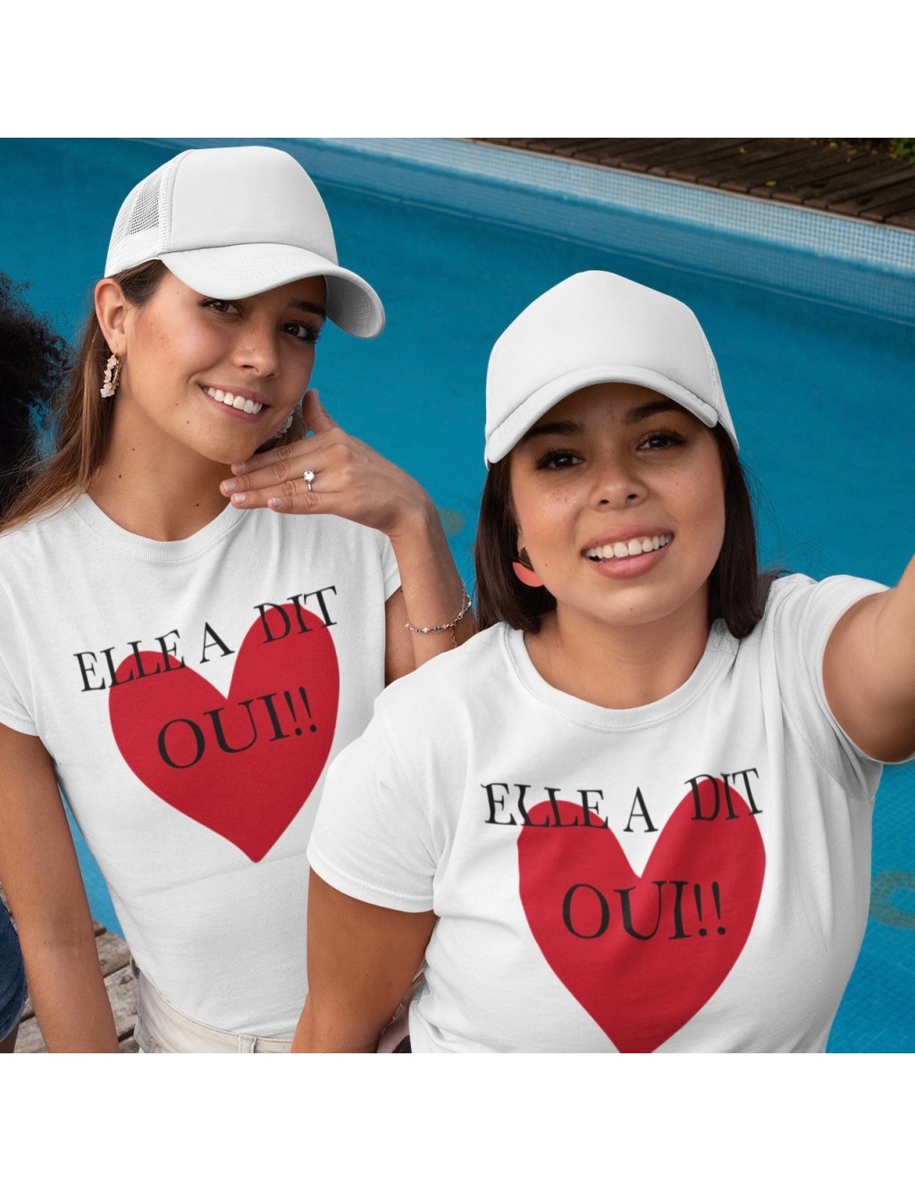 T-shirt femme EVJF COEUR ROUGE ELLE A DIT OUI