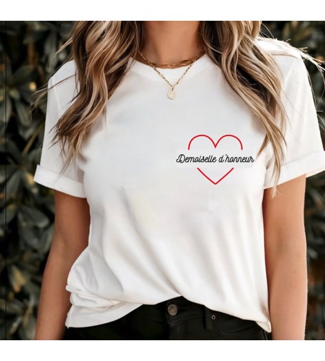 T-shirt femme COEUR DEMOISELLE D'HONNEUR