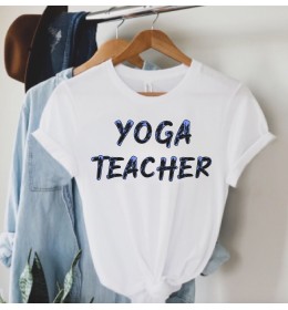 T-shirt Femme YOGA TEACHER rose ou bleu