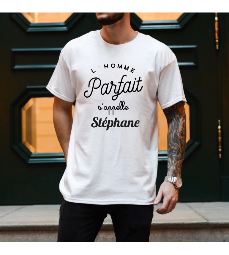 T-shirt à personnaliser L'HOMME PARFAIT S'APPELLE