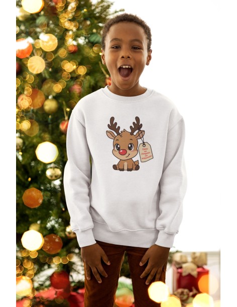 Sweat Enfant Petit renne de Noël| De Paris