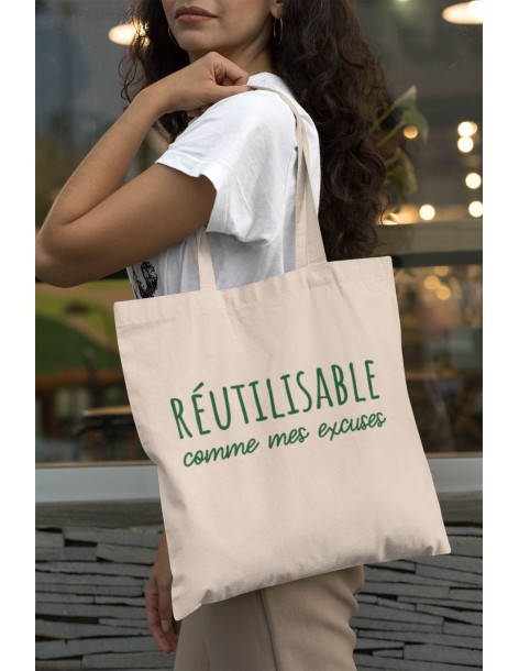 Sac Tote Bag Réutilisable comme mes excuses | De Paris