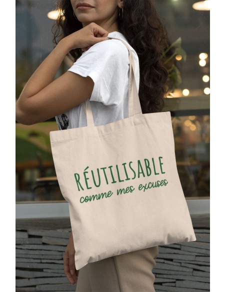 Sac Tote Bag Réutilisable comme mes excuses | De Paris