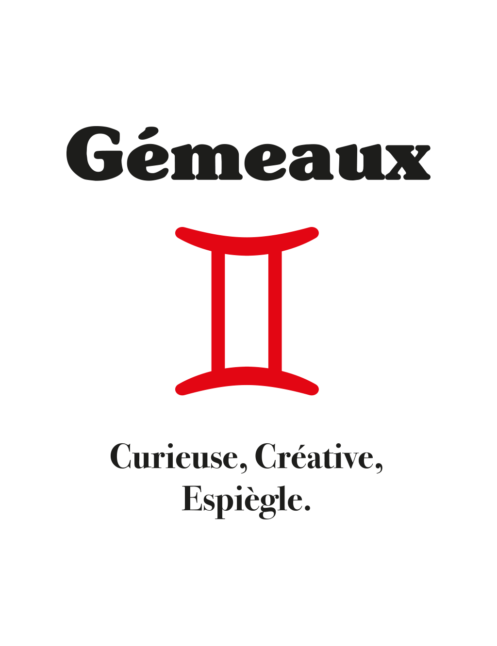 T-shirt Femme Astro Gémeaux| De Paris